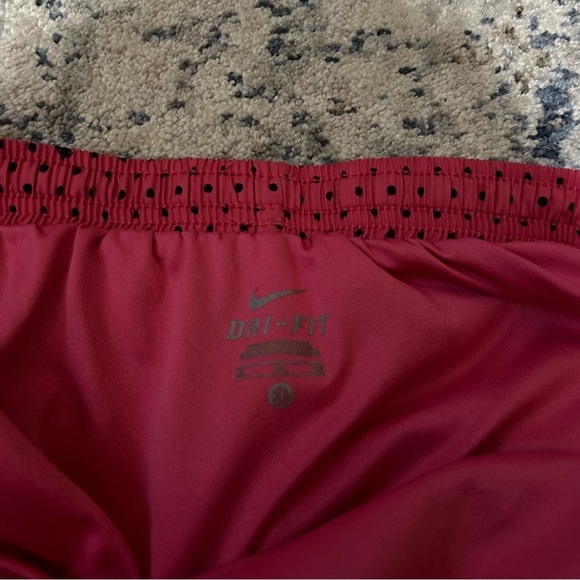 Nike Dri-Fit Pink & Black Polka Dot Athletic Shorts Size XL - Picture 4 of 7